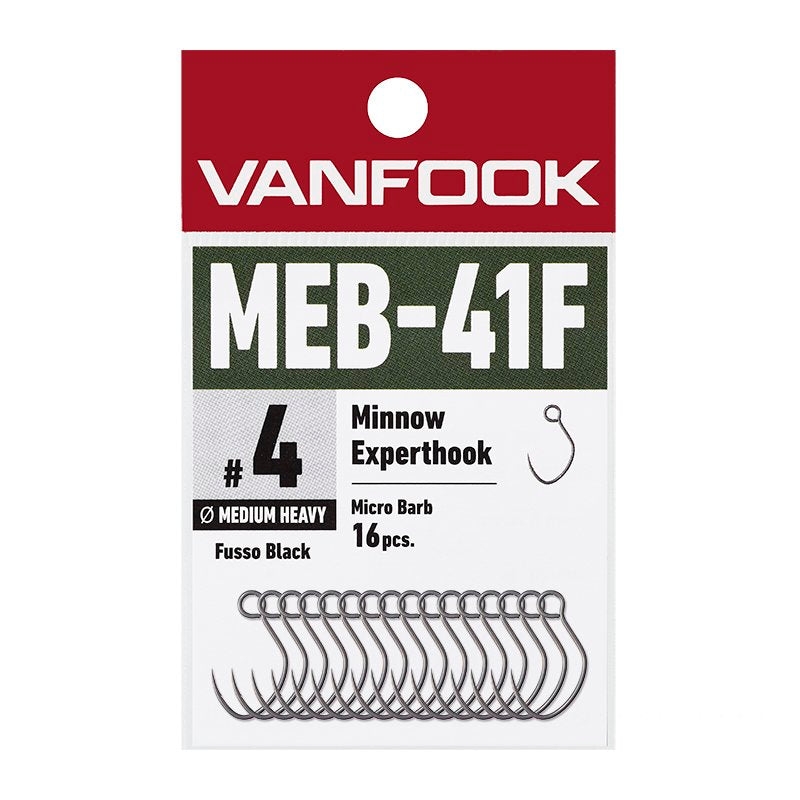 Vanfook Minnow Experthook Medium Heavy Wire Micro Barb MEB-41F